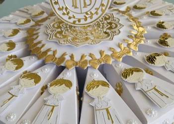 Podziękowanie dla gości Papierowy tort 10 Komunia Rocznica komunii