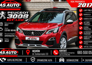 Peugeot 3008 2.0HDI 180KM GT-Line/Navi/Kamera/Virtual/FullLED/PDC/ACC/Alu/…