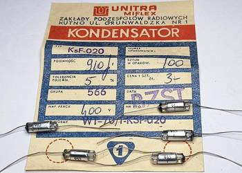 Kondensator 910pF 400V KsF Unitra MIFLEX