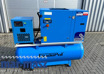 Sprężarka śrubowa GUDEPOL typ SMART-3G 11/10 zbiornik 500l z osuszaczem