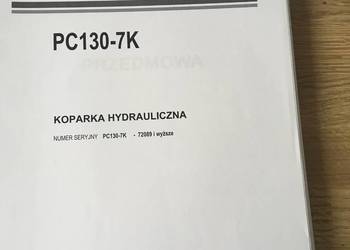 dtr instrukcja obsługi koparka komatsu pc130-7k i inne