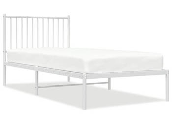 Łóżko Metalowe Białe Rama Łóżka Ze Stelażem Biała 90x200 cm WM-350924