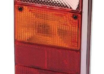 Lampa tylna zespolona, lewa, prostokątna, czerwona / przezroczysta / pomar…