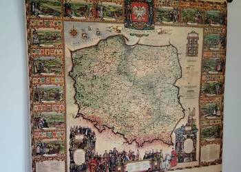 Piękna, duża i bardzo dekoracyjna mapa Polski