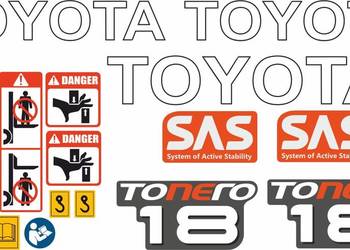 NAKLEJKI NA WÓZEK WIDŁOWY TOYOTA TONERO 18