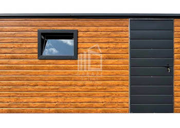 Schowek Domek Ogrodowy 4x2m  drzwi + okno  Drewnopodobny  ID707