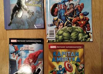 4 książki MARVEL - Czarna Pantera Avengers, Spiderman Kapitan Ameryka
