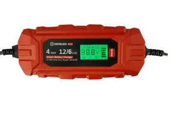 Automatyczna ładowarka mikroprocesorowa Enerblock 6/12V 4A LFP AGM GEL EFB