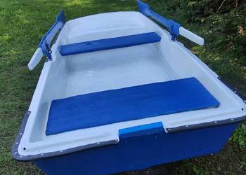 Łódka łódź turystyczna wędkarska 2.60m plastikowa dwukomorowa wiosła !!!
