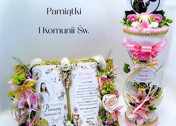 Pamiątki z okazji Pierwszej Komunii Świętej  KSIĘGA I KIELICH FB emilcia22
