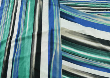 Dzianina poliestrowa w nieregularne pasy - na bluzki, sukienki - wyprzedaż