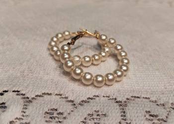 Kolczyki koła z perełkami