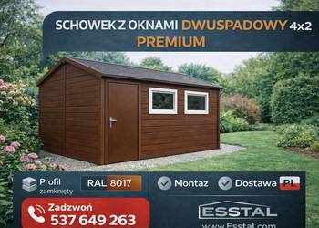 Mały Garaż Ogrodowy|Wiatka Ogrodowa| Schowek - ESSTAL -