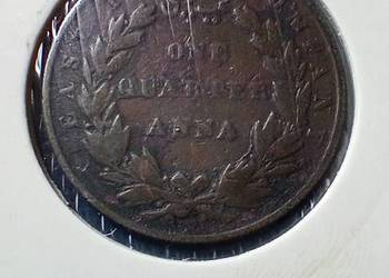 Stare monety 1/4 1835 anny Indie Brytyjskie