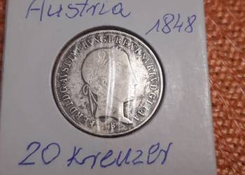 moneta srebrna Austrii z 1848r