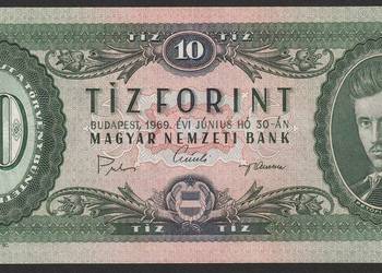 WĘGRY 10 FORINT 1969 - STAN BANKOWY UNC
