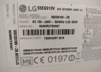 LG Oled uszkodzony 55EG910V