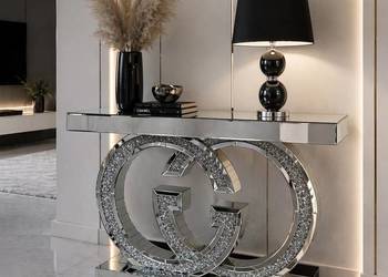 Lustrzana konsola Glamour Premium z kryształkami GG 120x35x80