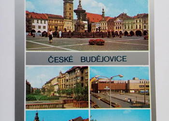 Pocztówka Czeskie Budejowice z 1990r. + Znaczek