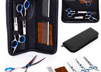 Zestaw groomerski do strzyżenia psów kotów nożyczki grzebień etui Petsi