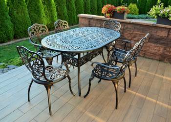 Meble Ogrodowe Aluminiowe  komplet 6-osobowy