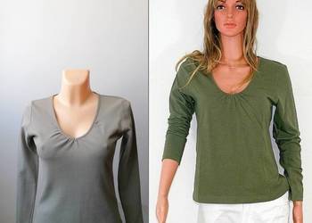 DAMSKA BLUZKA W KOLORZE KHAKI  - DŁUGI RĘKAW R. L DAMSKA BLUZKA W KOLORZE KHAKI  - DŁUGI RĘKAW R. L