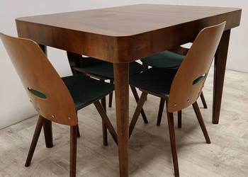Halabala stół drewniany prostokąt rozkładany blat orzech vintage design