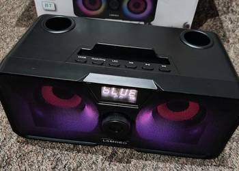 Zestaw Karaoke Bluetooth LSMOEO LS-317 + 2 Mikrofony Bezprzewodowe LED