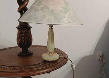 Lampa stołowa, biurkowa na podstawie z onyksu