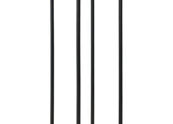 Stojak na drewno z podstawą czarny 37x37x113 cm stalowy WM-284702