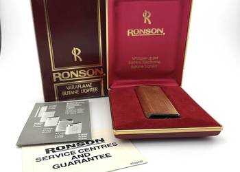 Zapalniczka RONSON Whisper Quiet Gold pudelko zestaw vintage Japonia