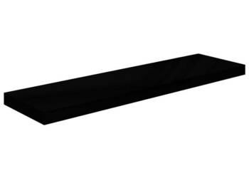 Półka ścienna wysoki połysk czarna 90x235x38 cm MDF WM-323775