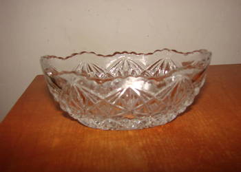 mała szklana żardiniera PRL