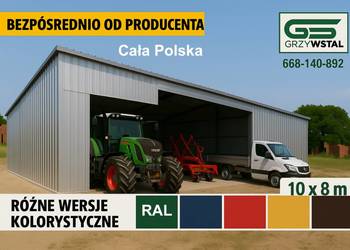 Ocynk Garaż Blaszany - Wiata na Maszyny - Montaż Gratis  – GRZYWSTAL