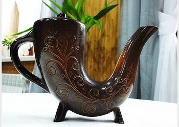 Stary dzbanek karafka ceramiczna na miód pitny z PRL