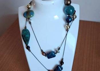 Sprzedam piękny zestaw -  korale na łańcuchu i branzoletką na gumke