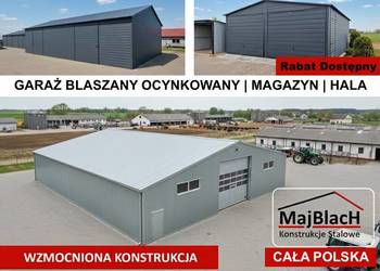 Ocynkowany Garaż Blaszany Dwuspadowy | RAL | Drewnopodobny – Maj-Blach