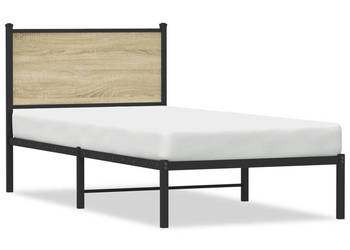 Łóżko Czarne Metalowe Rama Łóżka Metalowa Ze Stelażem 80x200 cm WM-4007707