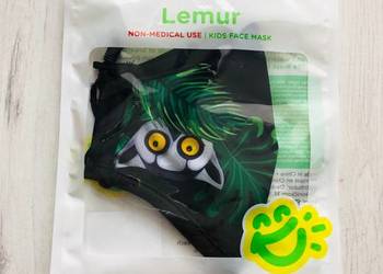 NOWA maseczka ochronna Lemur czarna z oddychającego materiał