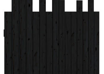 Wezgłowie łóżka czarne 955x3x80 cm lite drewno sosnowe WM-824787