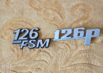 Fiat 126p Emblemat Znaczek 2szt