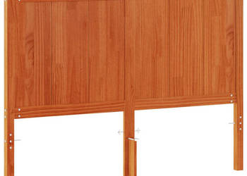Wezgłowie do łóżka woskowy brąz 150 cm lite drewno sosnowe WM-844242