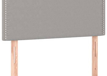 Zagłówek do łóżka z LED jasnoszary 100x5x78/88 cm tkanina WM-3121462