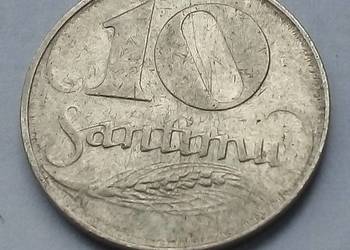 ŁOTWA-10 SANTIMU-1922 r-RZADKA