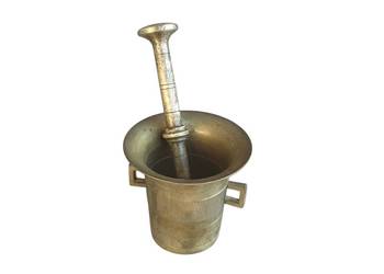 Stary mosiężny moździerz kuchenny sygnowany lata 50 unikat zabytek kolekcjo