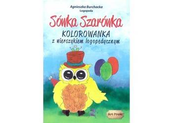 Sówka Szarówka Kolorowanka z wierszykiem logopedycznym