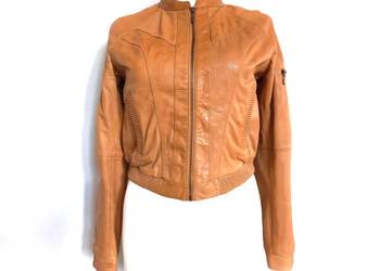 Kurtka brąz SKÓRA Bomberka r. 36/38 damska Bershka NOWA