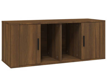 Szafka pod telewizor brązowy dąb 100x35x40 cm WM-816807