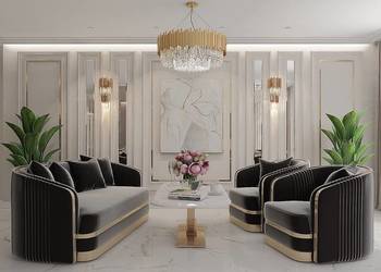 Ekskluzywna sofa czarna 3 osobowa złota kanapa glamour