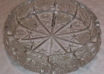 Kryształowa okrągła masywna popielnica 15cm (Szkło)